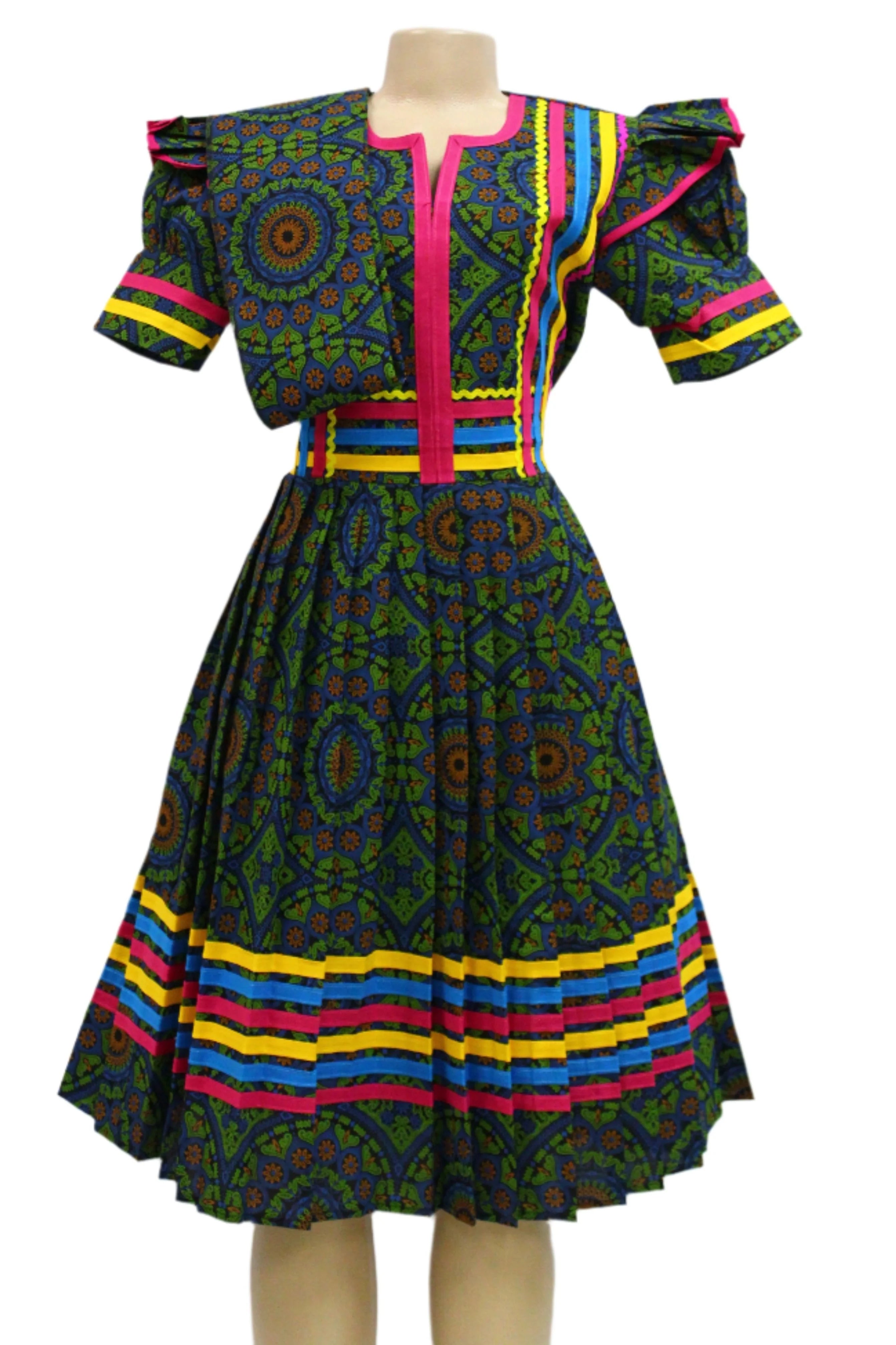 Ladies traditional dress with pleats
